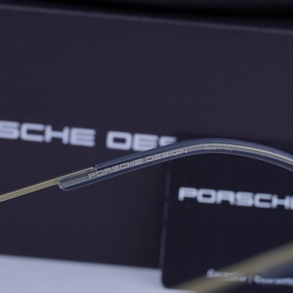 Porsche Design P8365 B Square Eyeglasses - Dark Grey/Gold 53mm - Picture 9 of 10